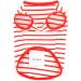 Zweitea Summer Dog Shirts for Small Dogs - Striped Cotton Tank Tops Breathable & Soft Pet Apparel for Chihuahuas and Cats - Red L - Buy Online on GoSupps.com