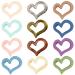 12 Pcs Heart Medium Claw Clips for Thin and Thick Hair  Strong Hold Cute Heart Shaped Hair Claw Clips 12 Solid Colors Non-Slip Jaw Clips for Women Girls