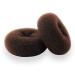 Hair Donut Bun Maker, Ring Style Bun, 2PCS Chignon Hair Large Doughnut Shaper for Thick and Long Hair (Large, 3.5 Inch/Brown) Large (Pack of 2) Brown