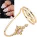 Gold Fingernail Rings - Stylish Knuckle Rings for Nail Art Decoration & Manicure Jewelry - Buy Online on GoSupps.com