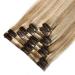 Buy SEGO Clip-In Hair Extensions - 100% Remy Human Hair 22 Smooth White/Brown/Light Blond #12P613-1 75g - Thin 8 Bricks for Easy Styling - Buy Online on GoSupps.com
