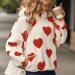 Shop Hanxiulin Women's Fleece Jacket - Cozy Hooded Long-Sleeved Winter Coat in Red | Slim Fit & Warm Outdoor Knitwear - Buy Online on GoSupps.com