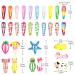 Funtopia 100 Pcs Cute Snap Hair Clips for Women, Teens & Kids - Colorful Metal Fruit & Animal Barrettes for Birthday & Christmas Gift - Buy Online on GoSupps.com