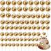 100pcs Gold Silver Balls Mini Balloons Cake Toppers for Birthday Party Wedding Decoration Supplies (4 gold)