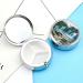 Round Waterfall Scenery Pill Box - 3 Compartment Decorative Metal Organizer | Portable Pocket Pill Case Style-20 - Buy Online on GoSupps.com