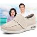 Men s Double Extra Wide Slip-Resistant Diabetic Shoes | Adjustable Straps & Pain Relief for Elderly | Swollen Feet Support | Beige Size 12 - Buy Online on GoSupps.com