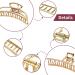 Luvadeyo 6-Piece Claw Clips Set - Slipproof Metal Golden Hair Clips for Thick & Thin Hair - Strong Hold Hairpins for Women & Girls - Buy Online on GoSupps.com