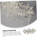 Housoutil Rhinestone Hair Combs Wedding Hair Comb Hair Comb Clips Hair Side Comb Bridal Hair Comb Hair Combs for Wedding Decor Tiara Rhinestones Bride Accessories Zinc Alloy White - Buy Online on GoSupps.com