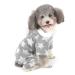 Zunea Small Dog Pyjamas Jumpsuit Puppy Hoodie Coat Clothes for Dogs Girl Boy Winter Warm Pajamas Outfits Overall Jumper Soft Pet Apparel Gray S (Pls Check the Size of Chest and Back Before Order) S (Pack of 1) Grey