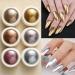  yztju Chrome Nail Powder Set - Shiny Chrome Dust Pearlescent Finish | Gel Nail Accessory Pack Glazed Donut Nail Look DIY Beauty Manicure - Buy Online on GoSupps.com
