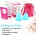 Reusable Menstrual Cups Multi Pack - Small and Large, Heavy Flow, Flexible & Soft - Includes Storage Bag - Organic Silicone - Blue - Pack of 2 - Buy Online on GoSupps.com