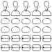 Paxcoo 50Pcs Keychain Bulk with Key Chain Swivel Hook D Rings and Slide Buckles for Handbag Purse Hardware Craft (1 Inch)