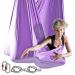 PRIORMAN 5.5 Yards Aerial Silks Aerial Yoga Hammock Kit Yoga Swing Set Anti-Gravity Flying for Fitness, Low Non Stretch Nylon Fabric Hardware Included for Dance Light Purple