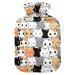 Cute kitten heat bottle with reference heat bottles for pain relief hot water bag heating pocket for heat and cold therapy 2 L