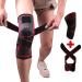 Knee Brace with Strap - Compression Knee Sleeves for Meniscus Tear & Arthritis - Supportive Knee Pads for Men & Women - X-Large Red - Buy Online on GoSupps.com