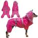 Waterproof Dog Raincoat Clear Hooded Dog Rain Jacket for Small Medium Dogs Adjustable Dog Rain Coat with Reflective Strap Lightweight Dog Poncho Pet Raincoat (XL Pink) XL Pink