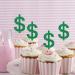 Ambishi 24pcs Dollar Sign Cupcake Toppers American Dollar for Casino Wedding Birthday Festival Party Decoration Light Up Your Casino Party Decor Cake Picks Green Glitter - Buy Online on GoSupps.com