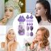 Wontool Setting Face Puff Blender Beauty Set Portable Makeup Puff Blender Sponges Powder Puff for Blending Foundation Cream Purple - Buy Online on GoSupps.com