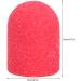 Nail Sanding Drill Bit 0.5 X 0.7in Easy To Store High Strength Nail Polishing Sanding Head Fine Sandpaper with Shaft for Grinding(Big red) - Buy Online on GoSupps.com