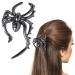 Halloween Hair Claw Clips Horror Hair Clips Gothic Hair Barrettes Hairpin Metal Spider Hair Accessories Black Halloween Hair Accessories Decoration for Women Girls (Spider)