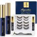 5 Pairs Reusable Magnetic Eyelashes and 2 Tubes of Magnetic Eyeliner Kit  Upgraded 3D Magnetic Eyelashes Kit With Tweezers Inside  Magnetic Eyeliner and Magnetic Eyelash Kit - No Glue Needed