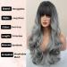 Buy Honybia Gray Ombre Wig - Long Synthetic Heat-Resistant Ponytail for Women | Perfect for Costumes & Parties - Buy Online on GoSupps.com