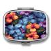 Pill Box Tropical Floral Print 2 Compartment Medicine Pill Case Pill Organizer Decorative Metal Portable Pill Box for Pocket Or Purse Style