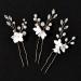3 Pieces Silver Wedding Flower Hairpins - Bridal Headpiece & Accessories for Brides - Buy Online on GoSupps.com