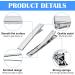 Silver Metal Hair Clips Metal Crocodile Alligator Hair Clips Bow Hairdressing Styling Clips Barrettes for DIY Hair Extensions for Women Girls Bows- Silver - Buy Online on GoSupps.com