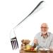 Elderly Elbow Fork Spoon | Angled Eating -Feeding Spoon Utensil | Elder Feeding Utensil for Convenient and Comfortable Dining for Disabled Adults and Seniors Fanelod Right Hand - Fork