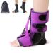 Plantar Fasciitis Relief Kit Night Splint with 3 Adjustable Straps and Fasciitis Socks Pain Relief for Foot Drop Heel Spur Achilles Tendonitis Day&Night Comfortable Brace for Women & Men (Purple)