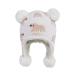 LANGZHEN Toddler Kids Infant Winter Hat Earflap Knit Warm Cap Fleece Lined Beanie for Baby Boys Girls 1-2 Years Polar Bear-white