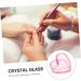Baluue Dappen Dish for Acrylic Nails Heart Shaped Glass Crystal Acrylic Nail Cup with Lid Liquid Powder Dappen Bowl Dish Nail Manicure Tool Supply Pink - Buy Online on GoSupps.com