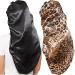 2 Pcs Hair Bonnets for Women Satin Black Leopard Soft Elastic Band Silky Sleeping Cap Big Bonnets for Women Bonnet for Braids