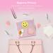 Preppy Patch Period Bag for Teen Girls | PU Leather Sanitary Napkin Storage Pouch with Zipper | Menstrual Cup & Tampon Organizer in Pink - Buy Online on GoSupps.com