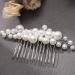 Ushiny Pearl Bride Wedding Hair Comb | Silver Headpiece & Bridal Accessories for Women & Girls - Shop Now! - Buy Online on GoSupps.com
