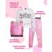 bebe Girls' 3-Piece Workout Set - Pink Metallic Performance Fleece Sweatshirt, Leggings & Sports Bralette (7-8) - Buy Online on GoSupps.com