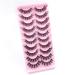 YUANBAO False Lashes 10 Pairs - Fluffy D Curl Russian Strip Lashes Multipack - Natural Look Fake Lashes in 5 Styles - Mixed Volume Eyelashes Pack - Buy Online on GoSupps.com