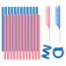 Opopark 20 Pcs Flexi Rods for Hair Flexible Hair Curler Foam Curling Heatless Magic Hair Curlers + 2 Pcs Hair Comb Heatless Hair Curling Rods for Sleeping Styling Hairdressing(Random Color)