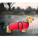 Buy Geyecete Adjustable Waterproof Dog Raincoat for Dachshunds | Reflective Straps & Velcro Fastener | XS Red (Back Length: 28-31cm) - Perfect for Miniature Dackels - Buy Online on GoSupps.com