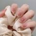 Gradient Brown French False Nails - Short 24Pcs Press On Square Acrylic Tips for Women - Buy Online on GoSupps.com