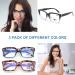3 Pack Oprah Style Blue Light Blocking Square Reading Glasses for Men & Women | +1.5 Strength | Top Selling Computer Readers - Buy Online on GoSupps.com