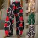 BOXIACEY Women's Fall 2022 Hippie Print Palazzo Pants - Large Green | Boho Trousers with Pocket, Casual Loose Fit, Cozy Wide Leg - Buy Online on GoSupps.com