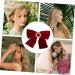 Beaupretty Big Hair Bow Women Bow Barrettes Big Bowknot Barrettes French Style Hair Accessories Bows Hair Accessories Ribbon Bows Hair Clips Hair Bow Clips bow velvet bow Horizontal clip - Buy Online on GoSupps.com