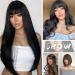 Thick Human Hair Bangs Extension - Natural Black Fringe | Unprocessed & Real Hair - Buy Online on GoSupps.com