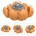 Partykindom Hand Exercise Plate Player - Lotus Figure & Wood Carving Sculpture | Feng Shui Ornaments & Vintage Miniature Statues | 3.2x2.7cm - Buy Online on GoSupps.com