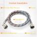 Cenipar 6ft Premium Stainless Steel Washing Machine Hoses (2 Pack) - 90 Degree Elbow, Burst Proof, Red & Blue Striped - Water Inlet Supply Lines - Buy Online on GoSupps.com