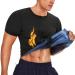 Bingrong Sauna Shirt Men Losing Sweat Suit Sauna Vest Body Shaper Neoprene Bodiler Bodiler Sauna Suckers Shirt Fitness Corset Schwitweste Shapewear Task Top L Black