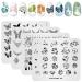 Kads Nail Art Stamping Template Flower Pattern Stencil Manicure Template Nail Art Supplies 4pcs 1