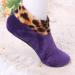 MarryLee Women's Winter Warm Leopard Bed Non Slip Home Indoor Non-Slip Thermal Anti-Sweat Socks Purple - Buy Online on GoSupps.com